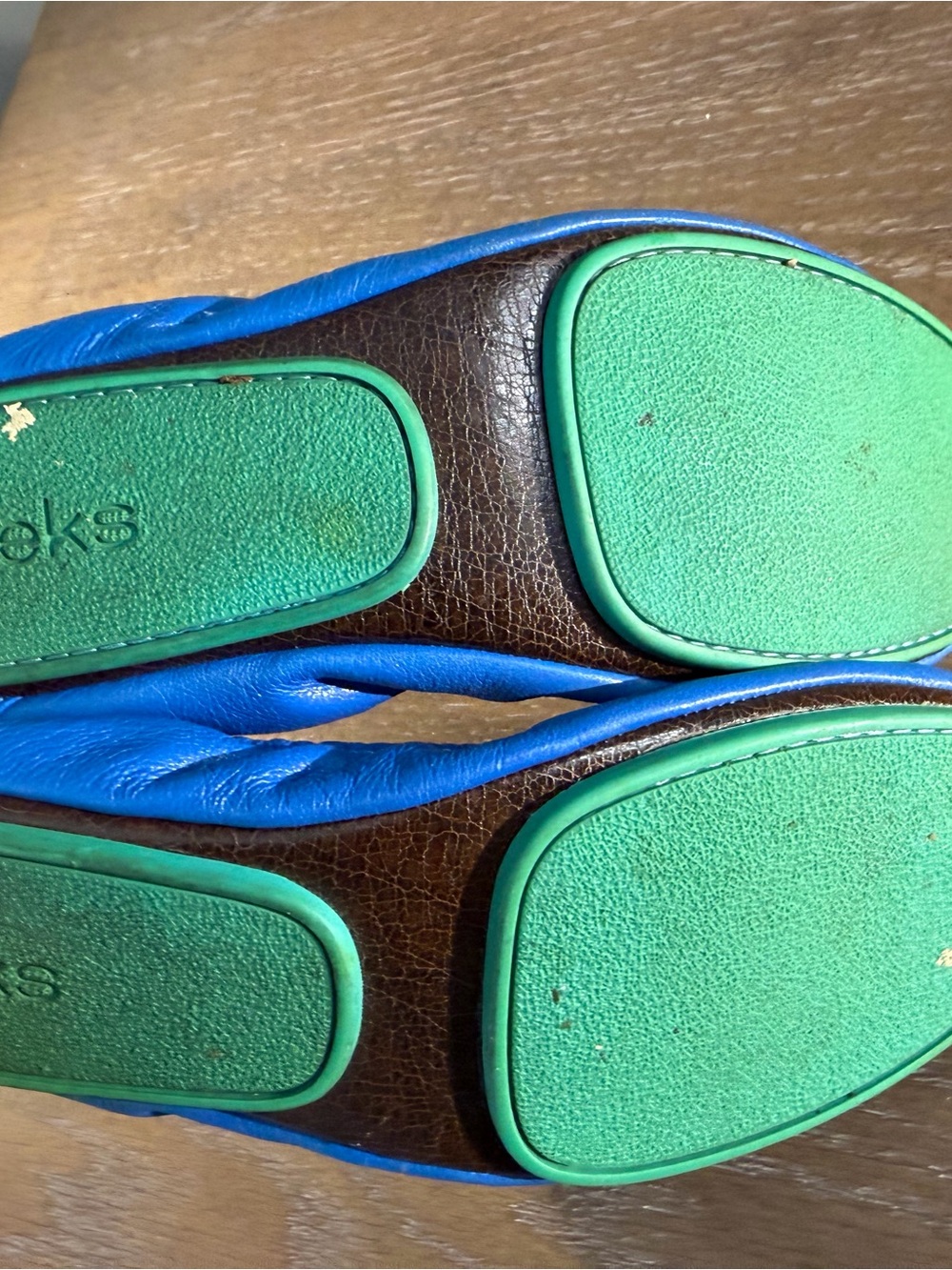 Tieks Blue Women’s Leather Ballet Flats - Picture 6 of 10
